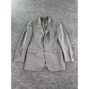 Ermenegildo Zegna Suit Jacket Gray 38 R Wool Silk Striped Traveller Sport Italy